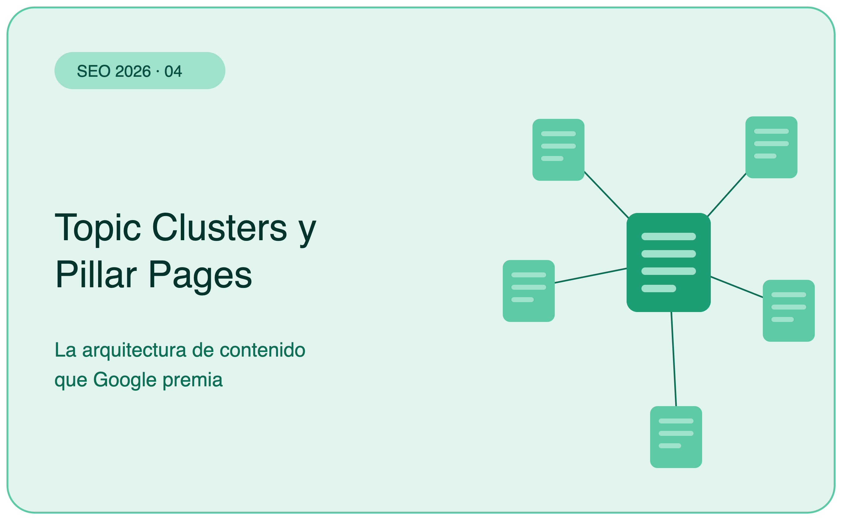 Topic Clusters y Pillar Pages: La arquitectura de contenido que Google premia