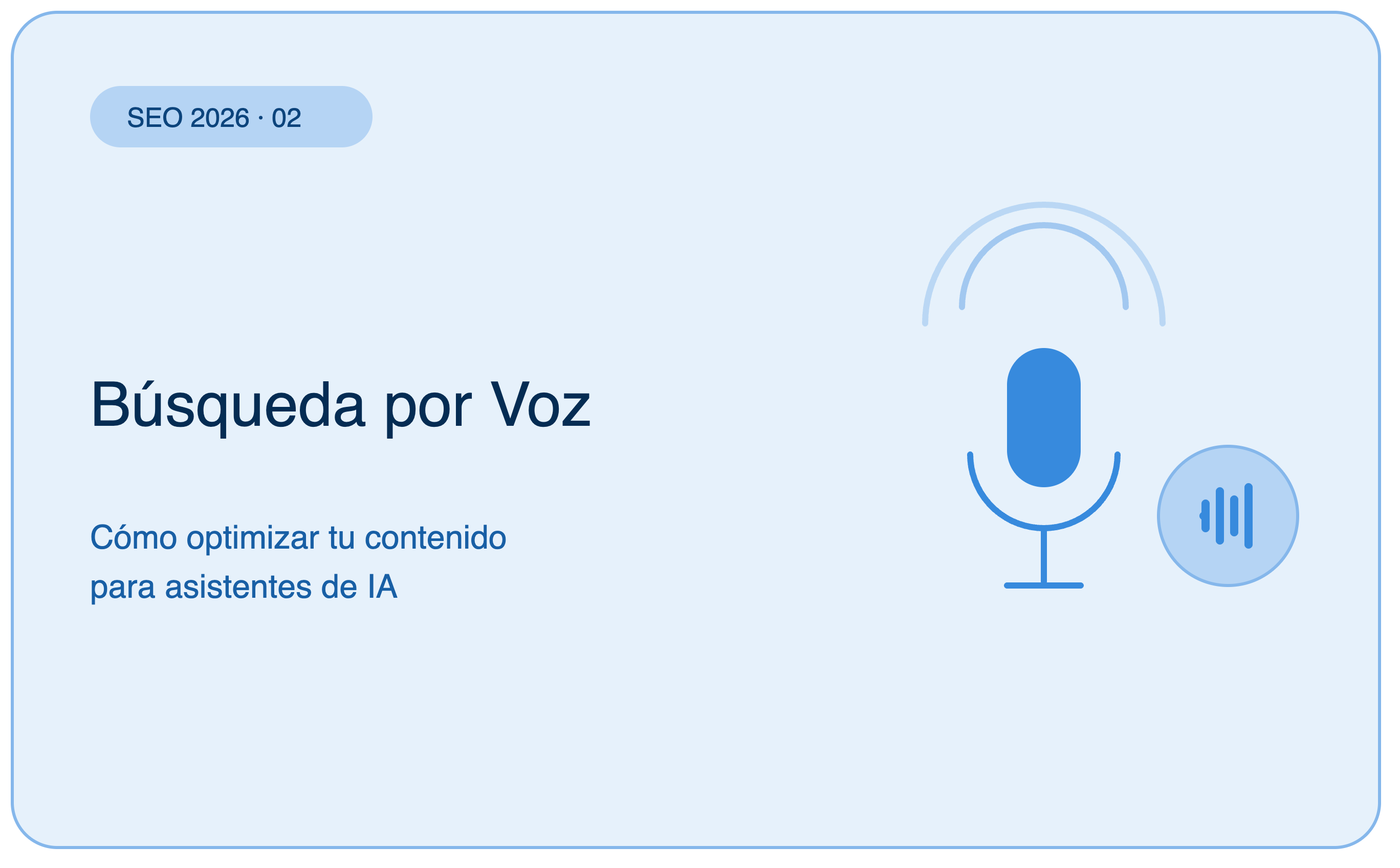 Búsqueda por Voz: Cómo optimizar tu contenido para asistentes de IA